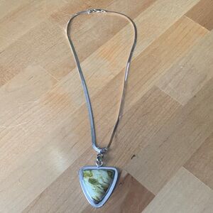 Sterling Silver Serpentine pendant necklace